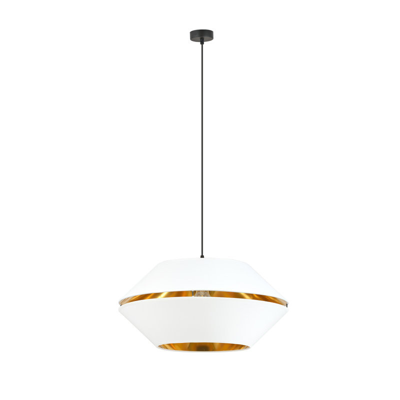 Adreian 1 - Light Steel Unique/Statement Pendant, White/Gold