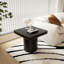 Table de bout moderne en placage de bois massif 23,6 po
