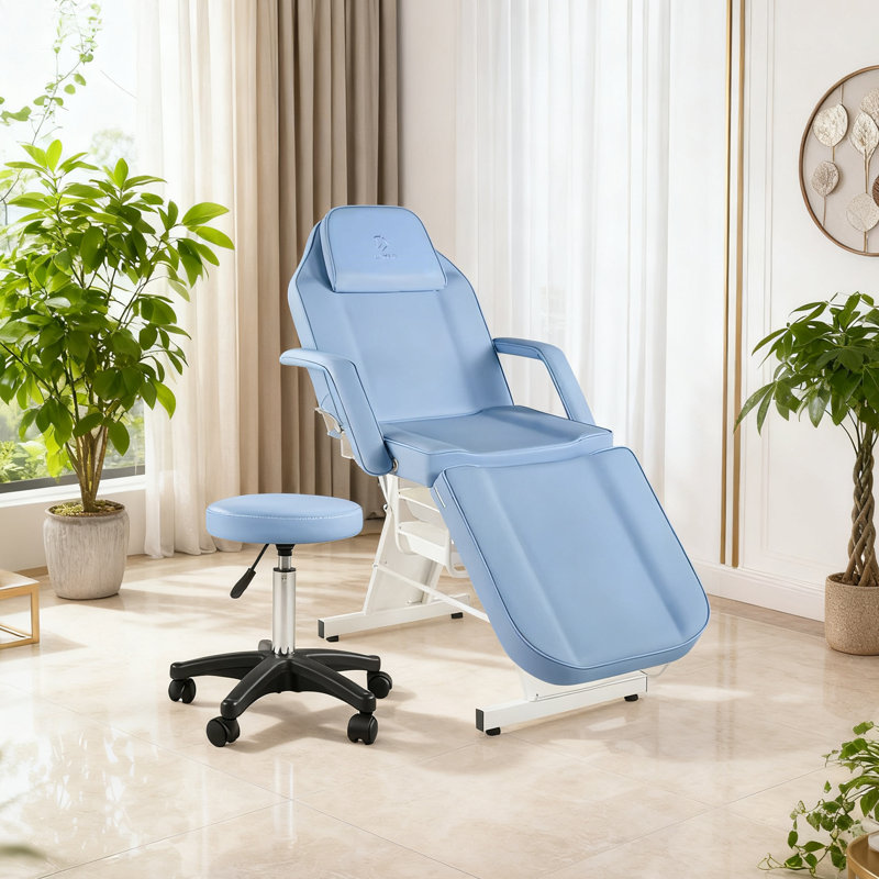  Tattoo Chair Adjustable,facial Chair Multipurpose 73 Inch Spa Facial Bed With Massage Equipment Stool For Beauty Spa Tattoo, Pink