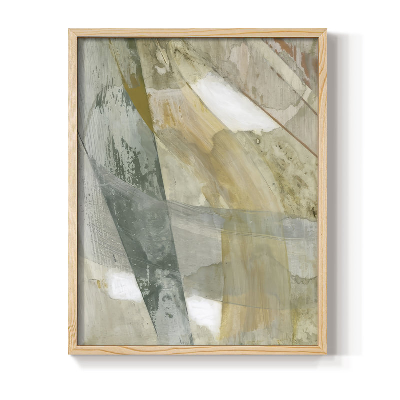 Bamboo Rain I, reproduction encadrée - bois massif, Naturel, H 21 po x l 17 po