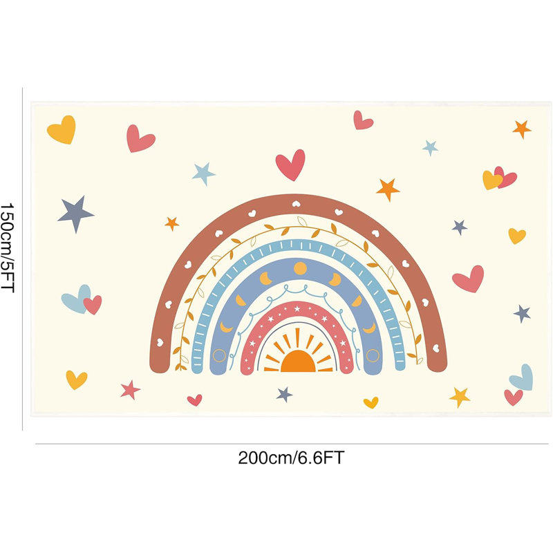 Tapis arc-en-ciel, 2' 11" x 4' 11"