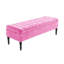Safar Striped Ottoman Storage Bench – Upholstery Plush Velvet Shoe Bench with Black Turned Wooden Legs-520219414-521705321
