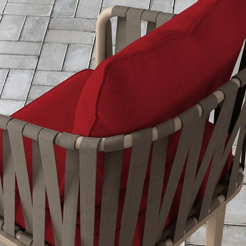 Meridian Outdoor Deep Seating Cushion Set – Comfortable, Durable, Weather-Resistant Design, Wheat, 24" W x 23" D