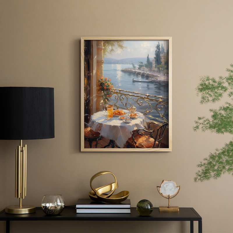 Reproduction encadrée FLORAL Series DCCXLVI - bois massif, Naturel, H 11 po x l 9 po