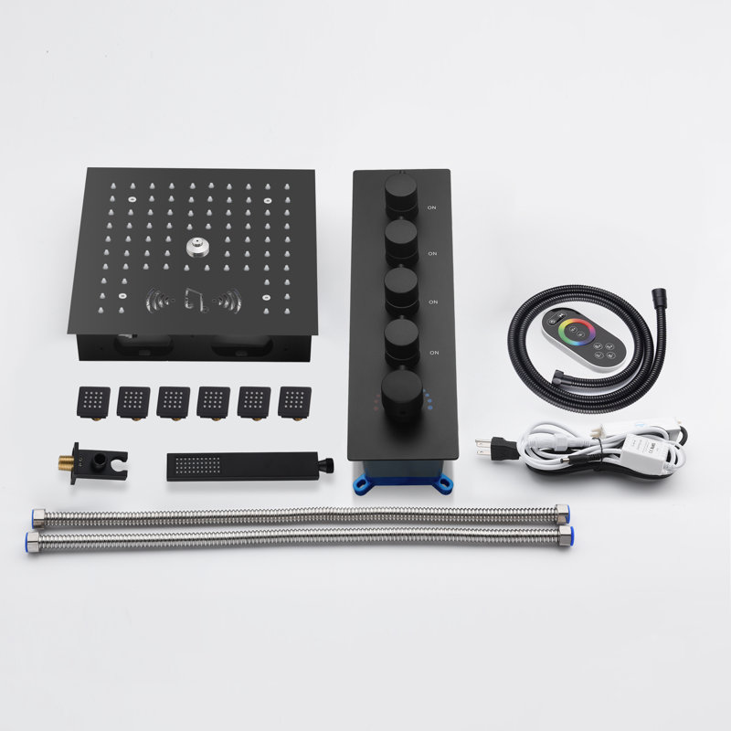 All-In-One Kit with Rough in-Valve, Matte Black