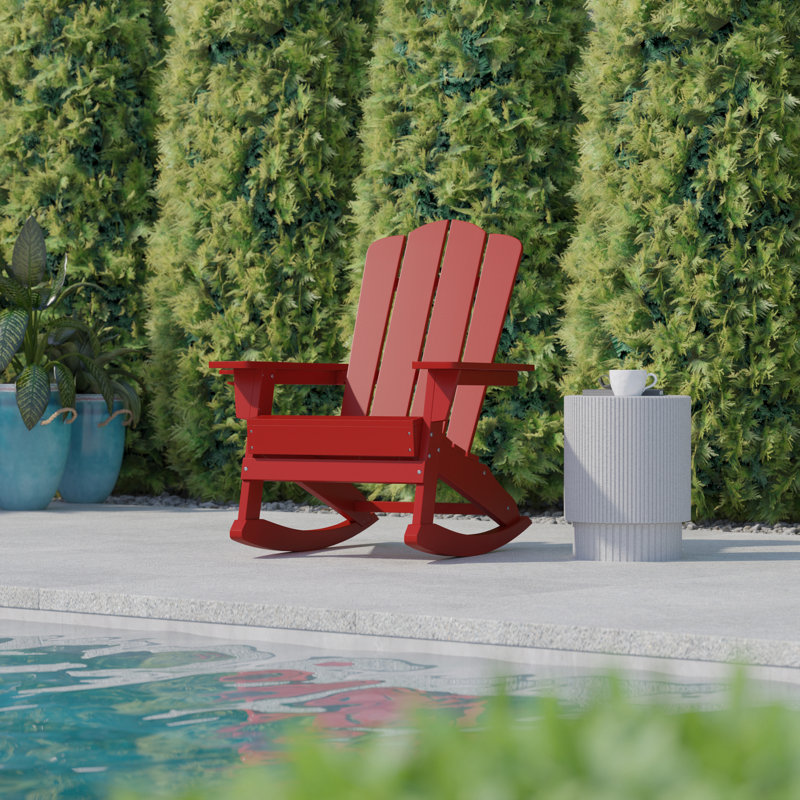 Chaise Adirondack berçante Delon, Rouge