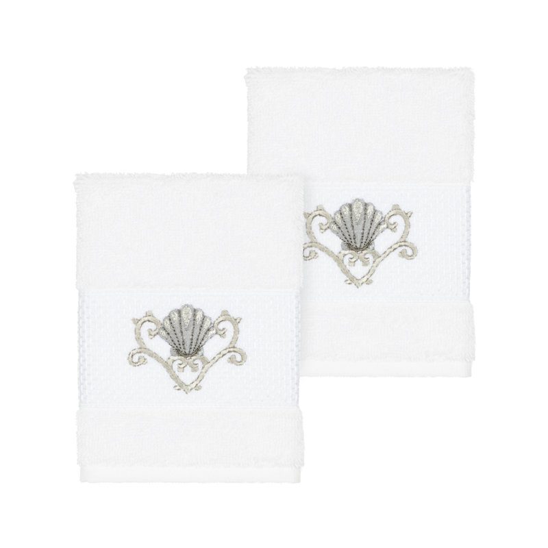 Gant de toilette Bella en coton turc, Blanc