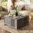 Farmhouse Lift Top Coffee Table With Storage, 35" Square Large Coffee Table With Hidden Compartment, Rustic Wood Center Table For Living Room, Grey Oak-734838835
