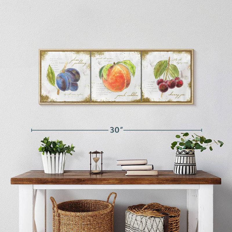 Trésors du jardin II, Cadre flottant en bois naturel, 28 po x 10 po
