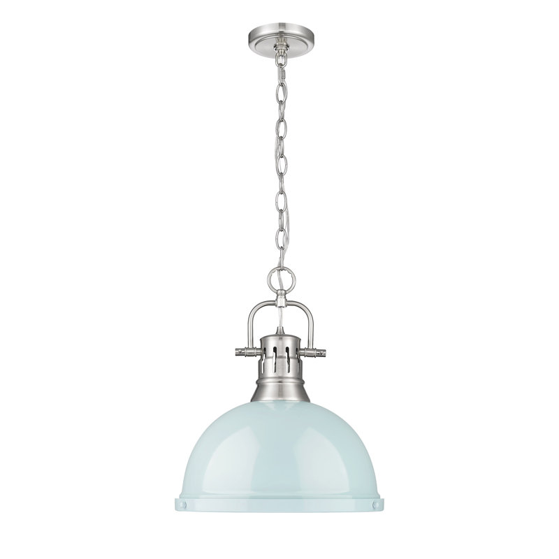 Luminaire suspendu en forme de dôme 1 lumière Alethia, Écume de mer, Étain