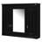 Modern Black Wall Mounted Mirror Cabinet For Bathroom, 5 Adjustable Shelves, High - Definition Mirror, Exquisite Design, Multiple Storage Bathroom With 3 Doors, Style, Quality , Easy To Assemble-1031059248