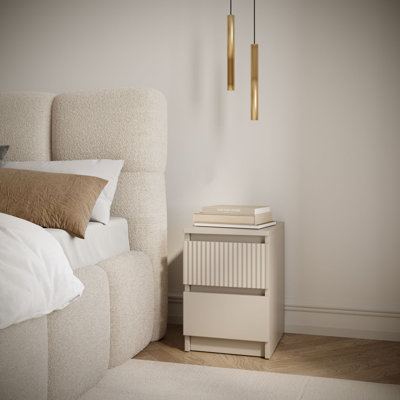 30cm W Manufactured Wood Bedside Table