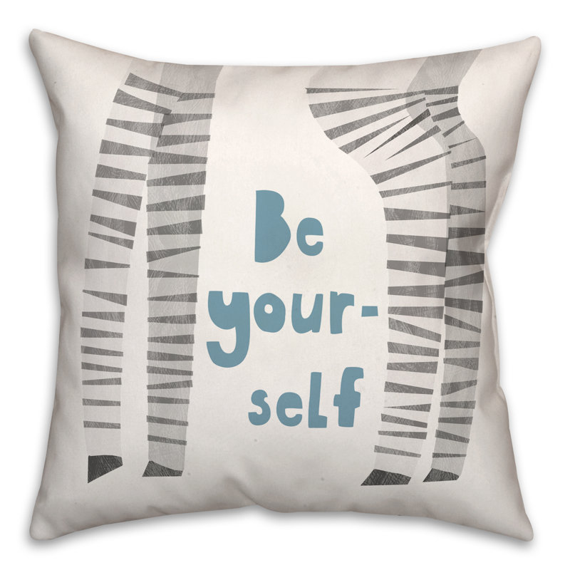 Housse de coussin carré Zebra Be yourself