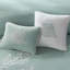 Literie 100% coton très grand / très grand - avec broderie corail et bordure découpée