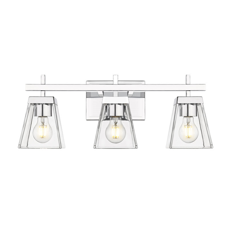 Éclairage pour meuble-lavabo à 3 lumières à intensité variable Azruddin, Chrome