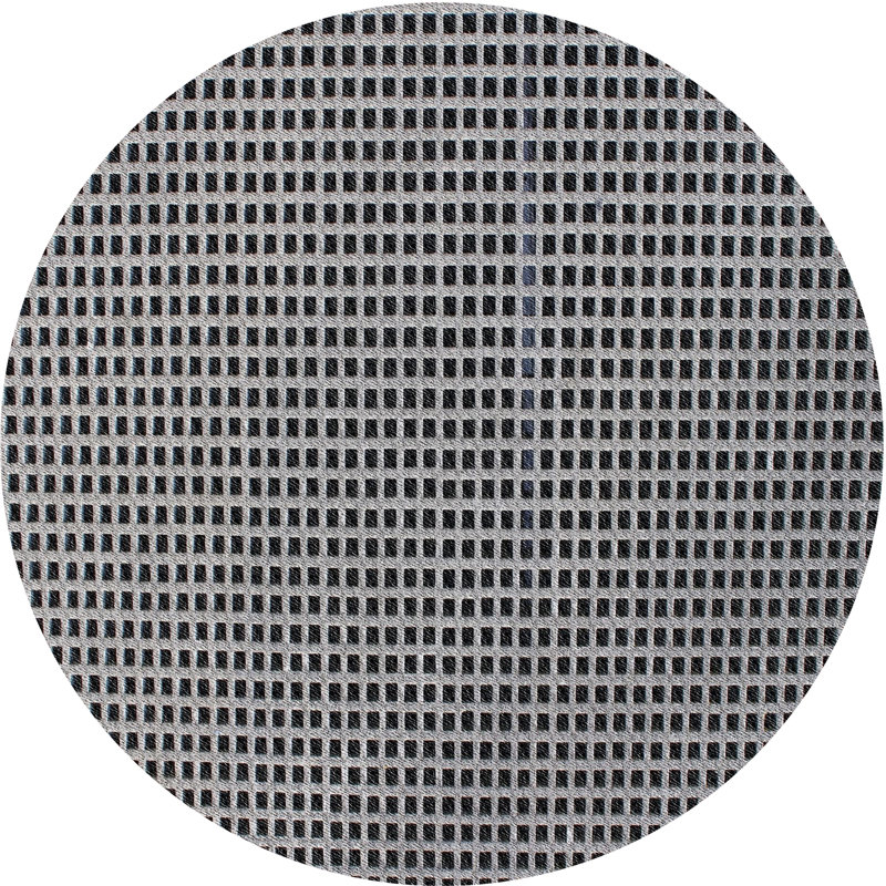 Tapis noir/gris à motifs Tisbury, Rond 6 pi