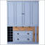 Garde-manger Farmhouse avec portes pliables, prise de courant, supports à vin et plateaux de service - 53,2 po x 17,7 po x 71 po-1462131136