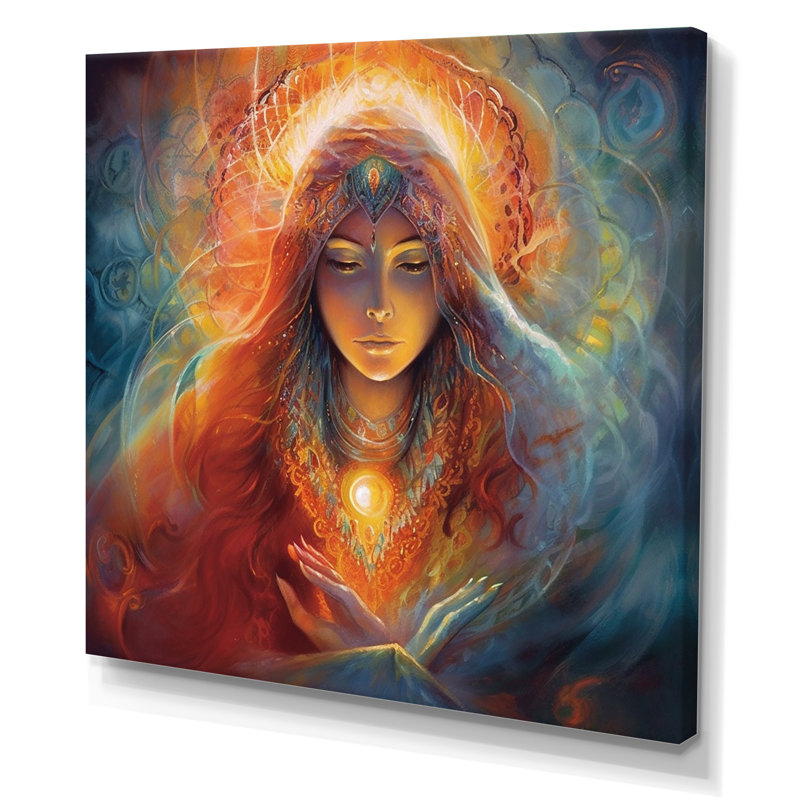 " Divine Goddess Incantations ", 36" H x 36" W x 1.5" D, Wrapped Canvas