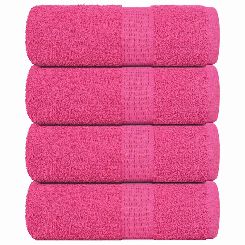 Sawiki 100% Cotton Bath Towels, Pink, Hand Towel - 10 Pack
