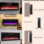 Foyer encastré 42 po, chaleur de 1400 W, 16 couleurs de flamme, option de plateau de lit en verre trempé Ember, 5 réglages de vitesse, 400 pieds carrés de chaleur