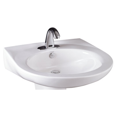 Lavabo de salle de bain avec trop-plein en porcelaine vitreuse 21 po Pamlico