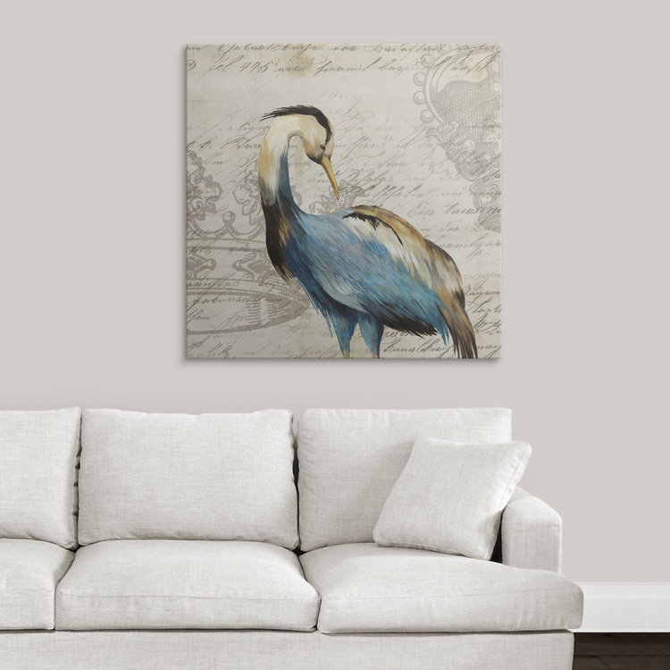 " Heron I " by Aimee Wilson, 8" H x 8" W x 1.5" D, Canvas