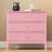 Fluted 3 Drawer Dresser Set Of 2-983042422
