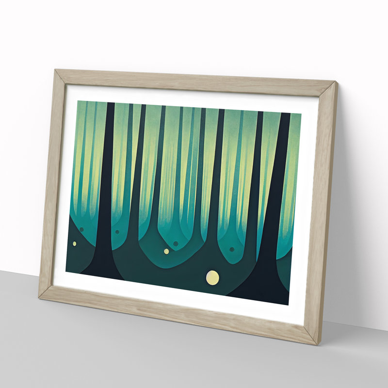 Extraordinary Forest - Single Picture Frame Painting, 46cm H x 64cm W x 2cm D, Oak