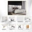Grand lit mural en velours blanc Zoelys-121417759-96056548