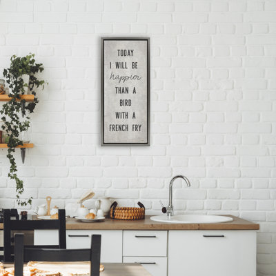 Oiseau avec cadre flottant French Fry, design par Lux + Me Designs