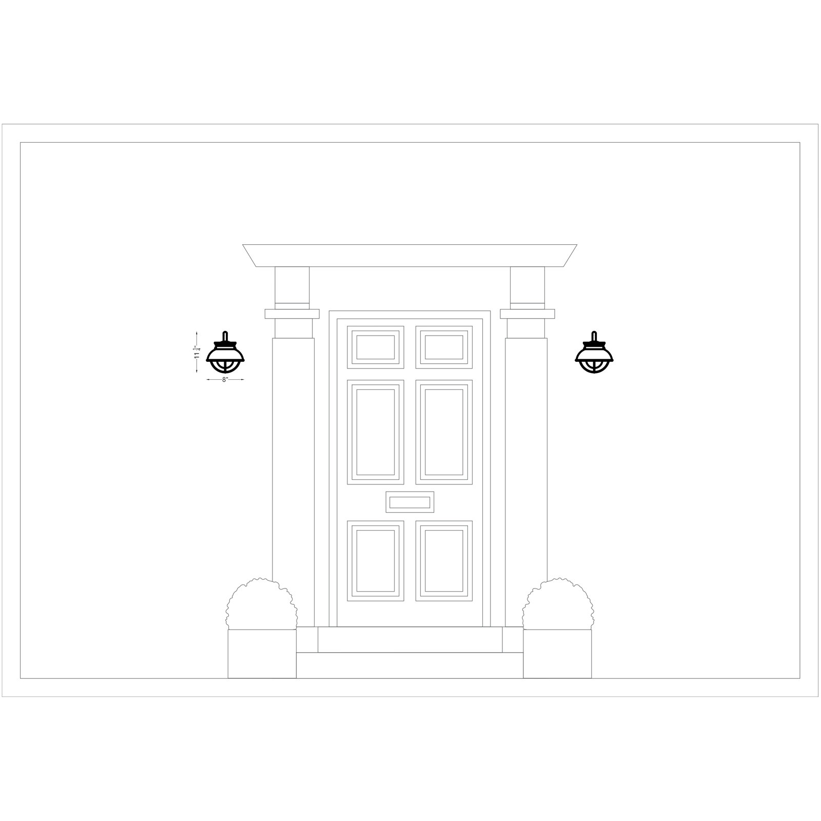 Audrey Single Light Bell Outdoor Wall Light, Black