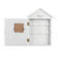 Mediterranean Wood Wall Organizer with Key Hooks