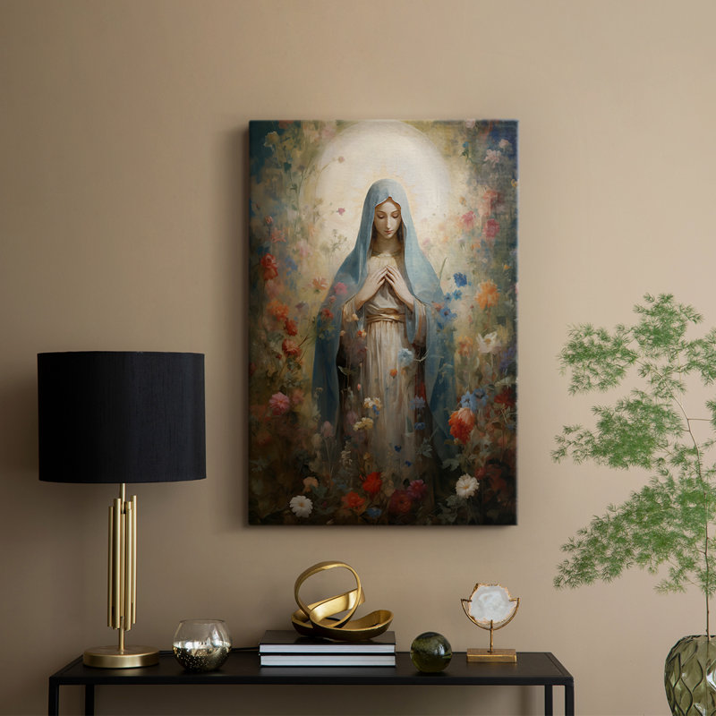Série Religious Lxxiv - Toile tendue avec châssis de qualité supérieure - Prêt à être accroché, H 27 po x l 18 po