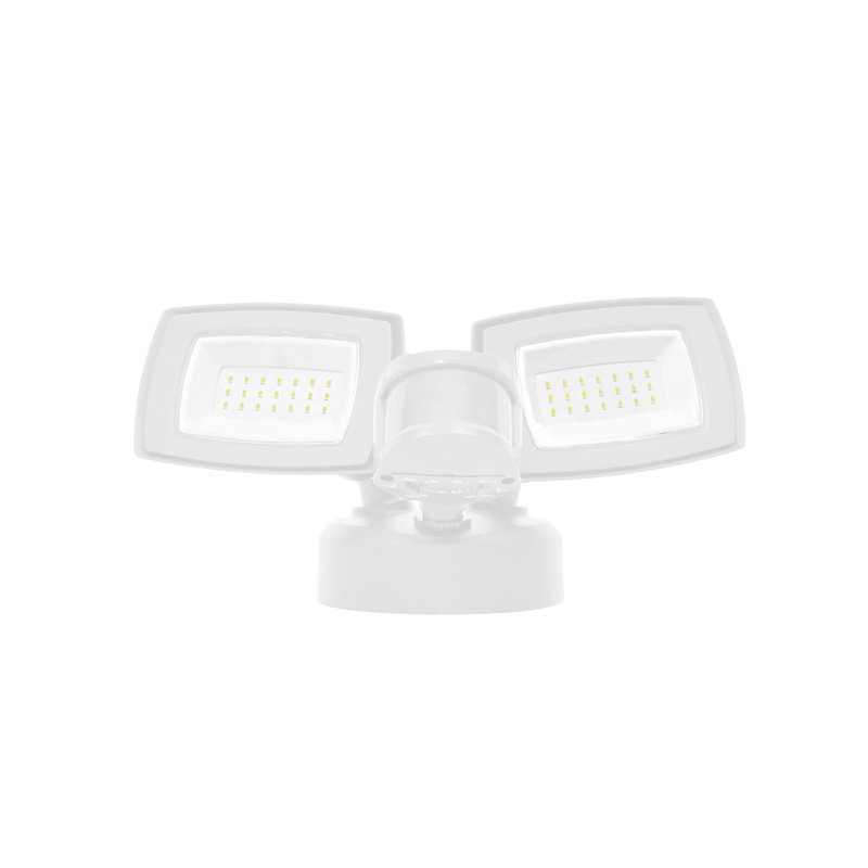 Projecteur à DEL à deux têtes Fusion X Duo, 3000 lumens, 4000 K, 30 W, lumière crue à l'aube - Blanc, Blanc