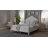 Baxton Studio Martino Four-Poster Platform Bed - Sculpted Post Bed Frame With Panel Headboard, Vintage Spindle Bed, White, Queen-1772286610-1772286701