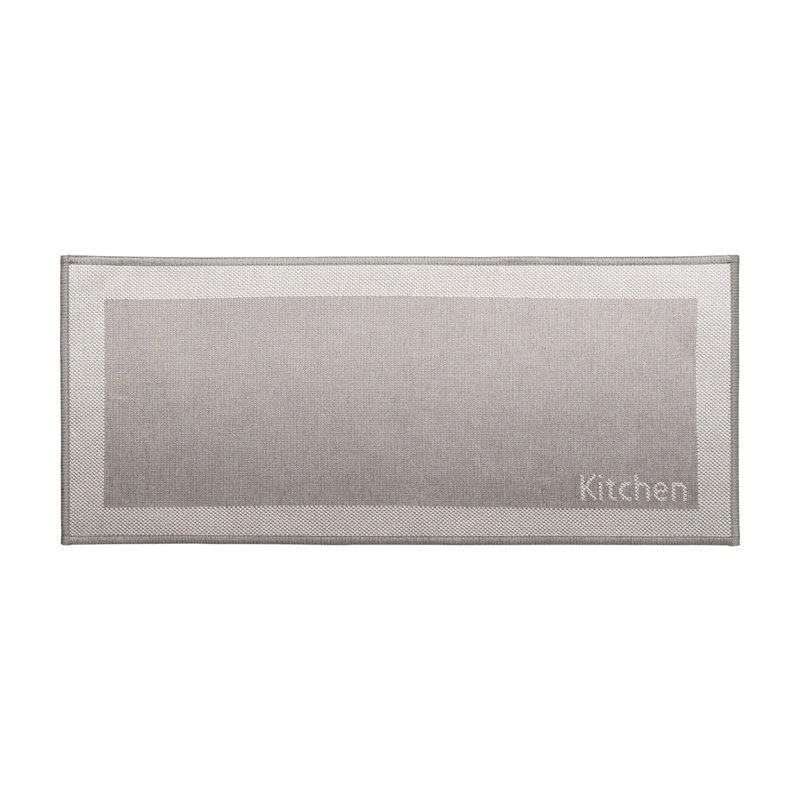 Two-Tone Beige Kitchen Runner Rug 20x48, Beige, Runner 1'8" x 4"