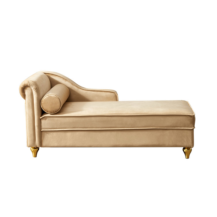 Modern Upholstery Chaise Lounge Chair With Storage INCOMPLETE 