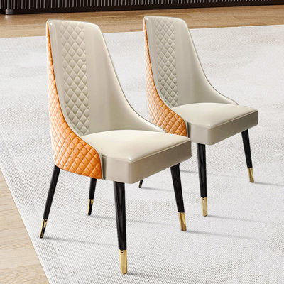 Chaise de salle à manger en similicuir avec accoudoirs Silva