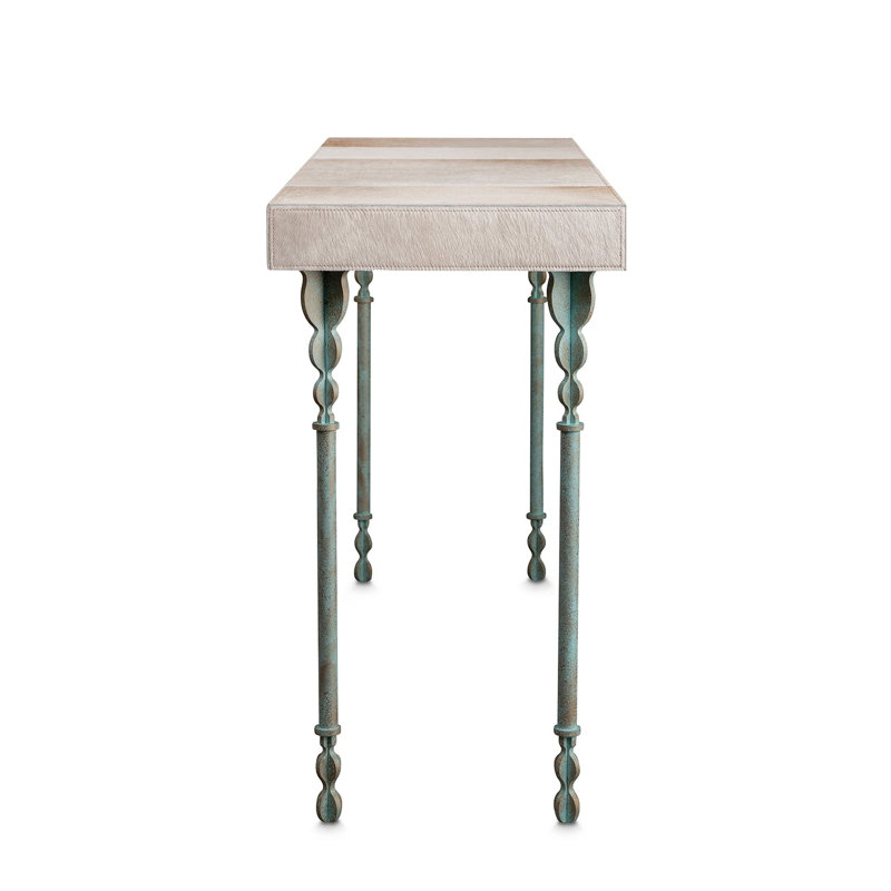 Nguni Console Table, 31.5" H x 60" W x 18" W, Aged Brass