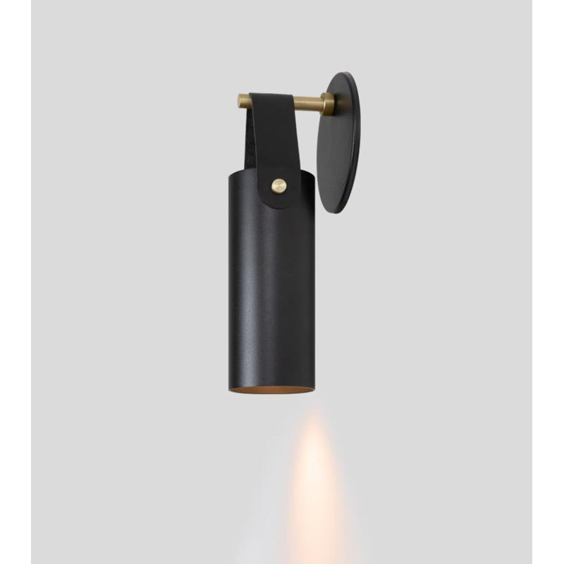 Spero Wall Sconce, Black, Black