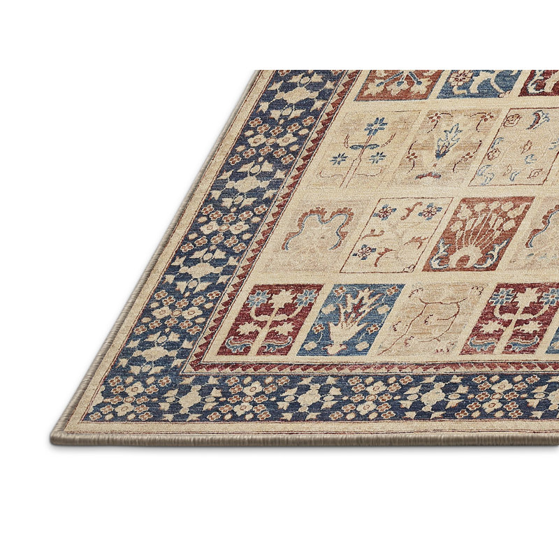 Tapis brun clair/violet/brun traditionnel Storvik, Rectangle 4 pi x 6 pi