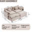 Canapé-lit modulaire en chenille | Canapé modulaire convertible Cloud Style, tissu doux, mobilier de salon moderne-1547786061