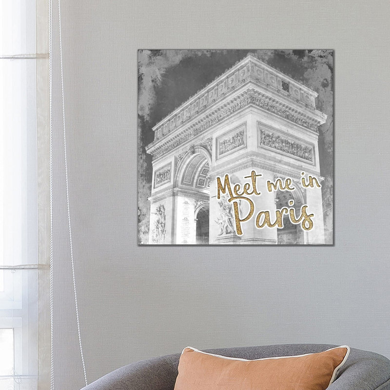 Meet Me In Paris 1 by Kimberly Allen - Wrapped Canvas Print, 66.04cm H x 66.04cm W