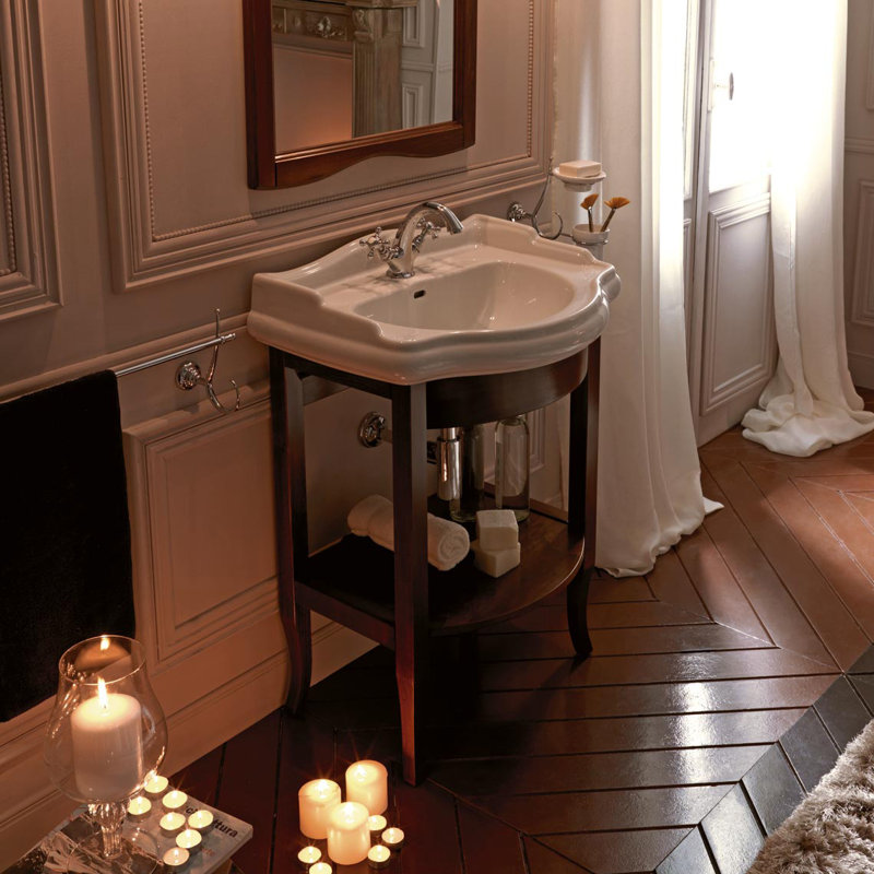 Kerasan 27.2'' Single Bathroom Vanity with Ceramic Top, Single Hole