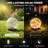 4.33ft 2 Modes Solar Cracked Glass Ball Outdoor Waterproof  30 LED  Light for Garden Pathway Patio-72798396