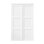 Portes coulissantes 48 po x 80 po en bois manufacturé blanc et massif avec trousse de quincaillerie d'installation et poignée