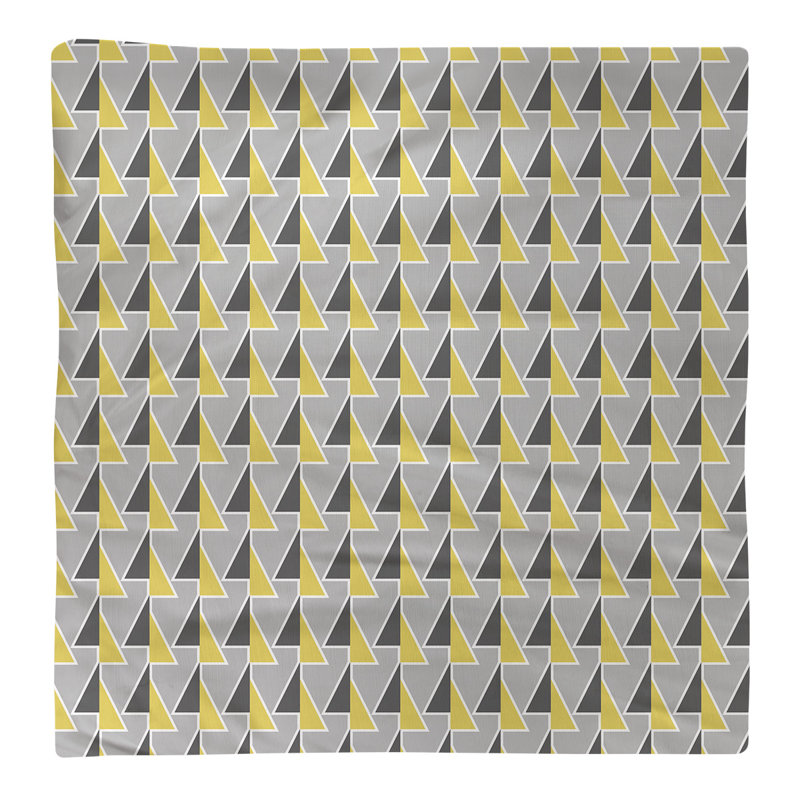 Serviette de table en coton à motif de flèches déplacées, H 0,1 po x l 22 po x P 22 po, Jaune, Croisé en coton