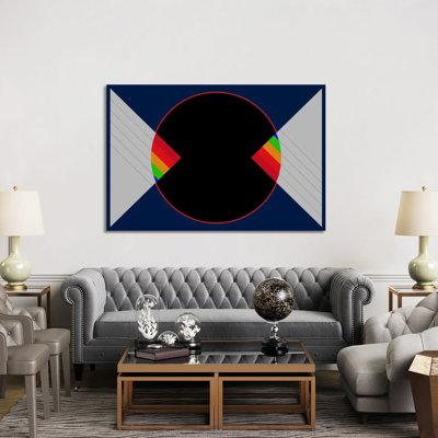 Modern Art - Moon in Darkness 1 Piece Wrapped Canvas Wall Art