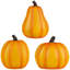 Ensemble de 3 décorations de table citrouille orange et noire 5,5 po
