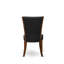 L'ensemble de table de salle à manger 5 pièces comprend une table de cuisine rectangulaire en bois rustique et 4 chaises de salle à manger Parson en tissu de couleur noire, noyer antique-666754225-666724494-666724491